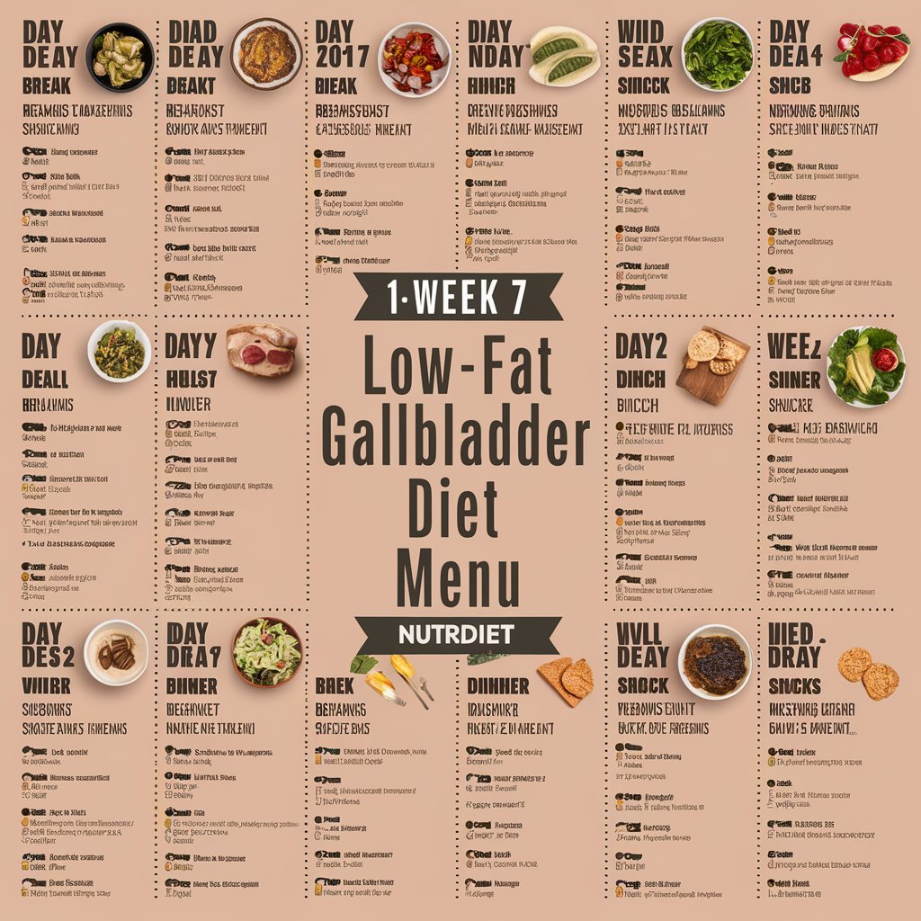 7 day Gallbladder diet menu plan