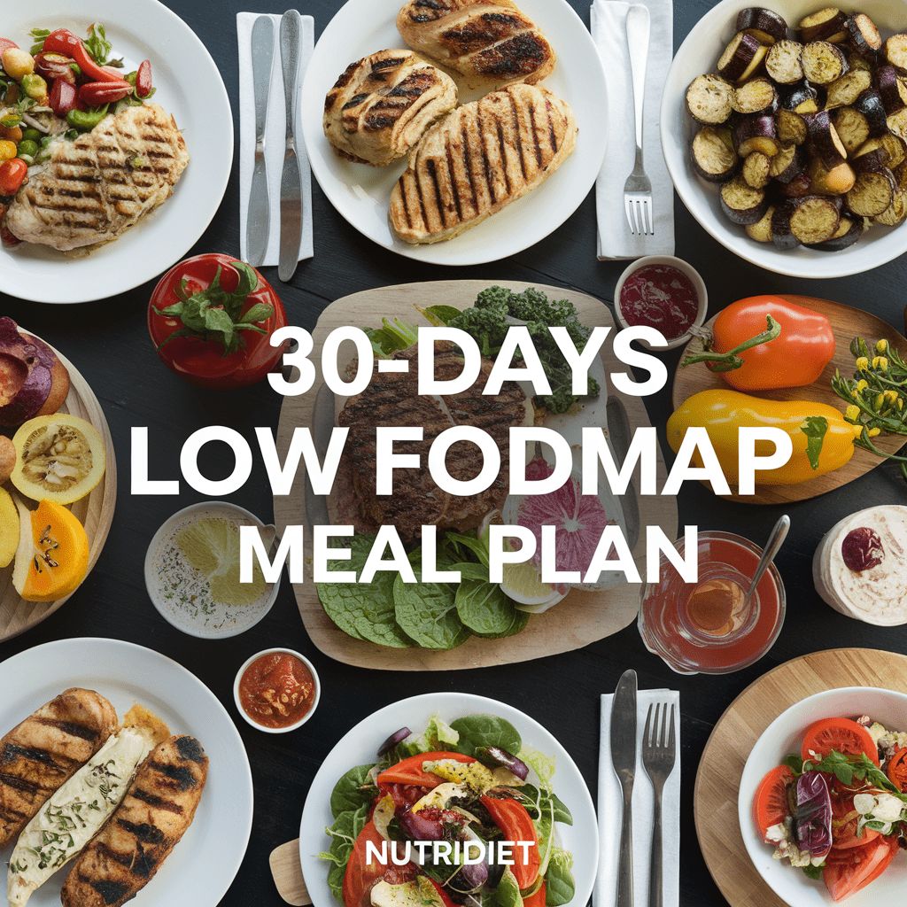 Four weeks low fodmap meal plan for IBS patients